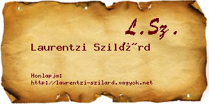 Laurentzi Szilárd névjegykártya