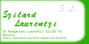 szilard laurentzi business card
